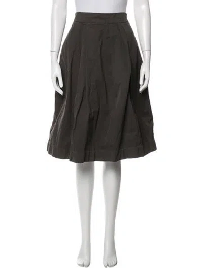 Pre-owned Sofie D'hoore Pleated Accents Midi Length Skirt In Green