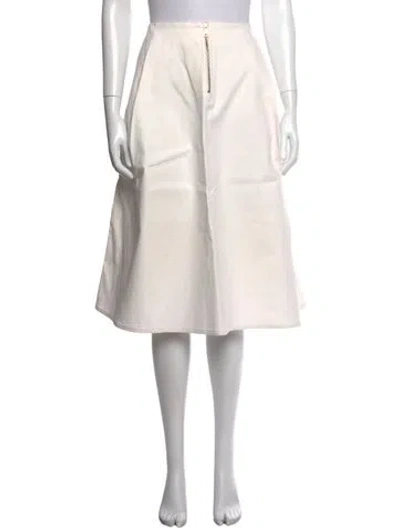 Pre-owned Sofie D'hoore Pleated Accents Midi Length Skirt In Neutrals