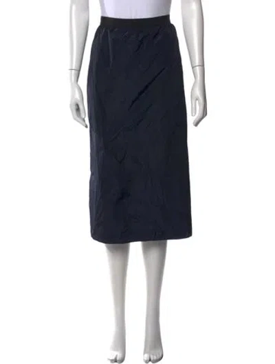 Pre-owned Sofie D'hoore Pleated Accents Midi Length Skirt W/ Tags In Blue