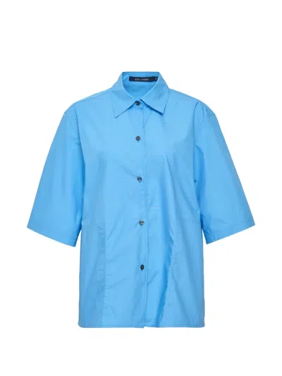 Sofie D'hoore Short Sleeve Shirt With Pockets In Blue