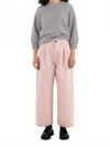 Sofie D'hoore Polk Satin Cargo Pant In Petal In Pink