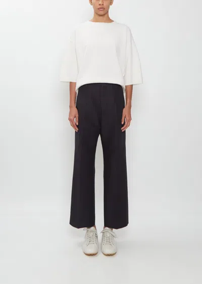 Sofie D'hoore Port Cotton Duchesse Slim Pants In Black