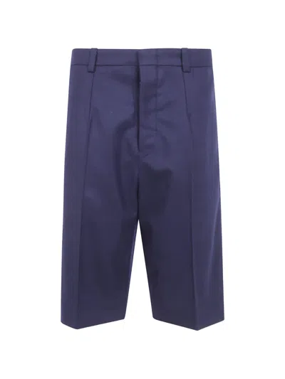 Sofie D'hoore Pressed-crease Wool Shorts In Blue