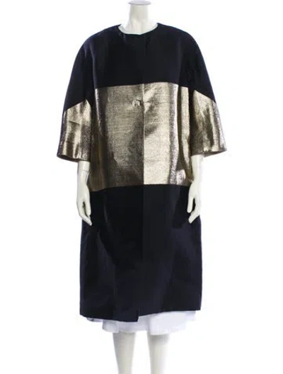 Pre-owned Sofie D'hoore Printed Coat In Blue