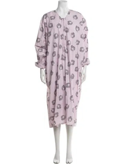 Pre-owned Sofie D'hoore Printed Long Dress In Purple