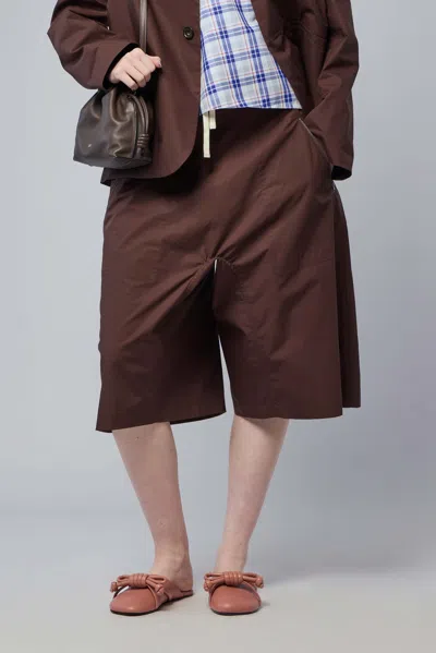 Sofie D'hoore Relaxed W. Zippockets Extra Low Crotch Short In Brown