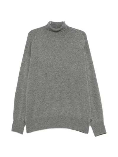 Sofie D'hoore Roll-neck Balloon-sleeve Knit In Gray