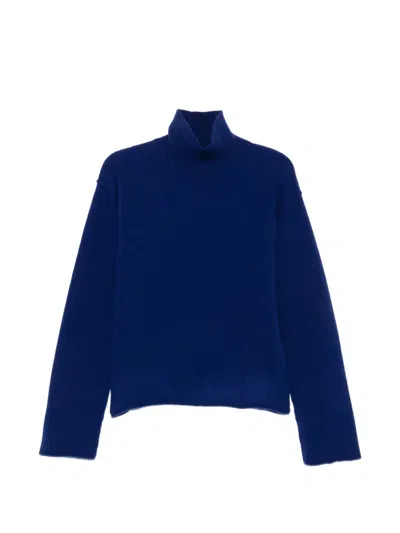 Sofie D'hoore Roll-neck Drop-shoulder Sweater In Blue