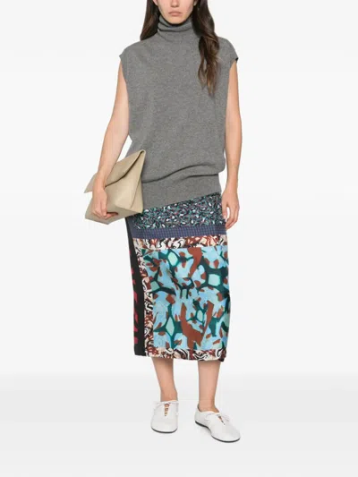 Sofie D'hoore Roll-neck Sleeveless Vest In Gray