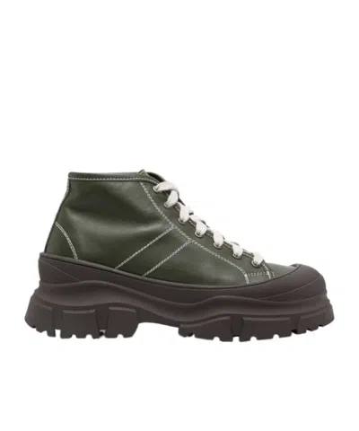 Sofie D'hoore Round-head Sneakers In Green