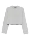 Sofie D'hoore Round-neck Cropped Sweater In Gray