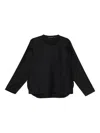Sofie D'hoore Round-neck Long-sleeve Blouse In Black
