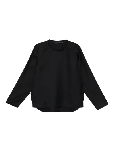 Sofie D'hoore Round-neck Long-sleeve Blouse In Black