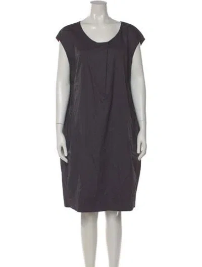 Pre-owned Sofie D'hoore Scoop Neck Knee-length Dress In Gray