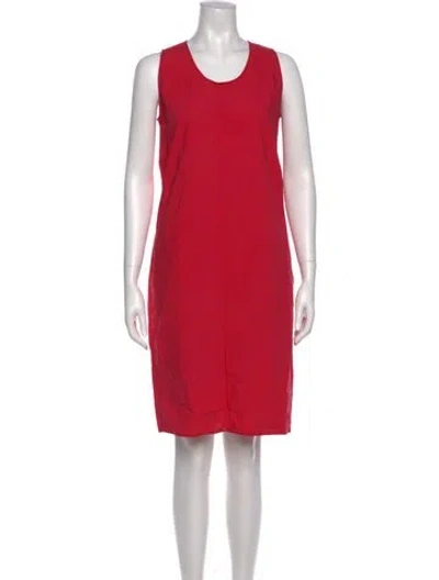 Pre-owned Sofie D'hoore Scoop Neck Knee-length Dress In Red