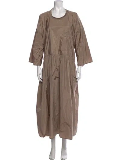 Pre-owned Sofie D'hoore Scoop Neck Long Dress W/ Tags In Gray