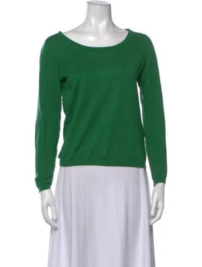 Pre-owned Sofie D'hoore Scoop Neck Long Sleeve Top In Green