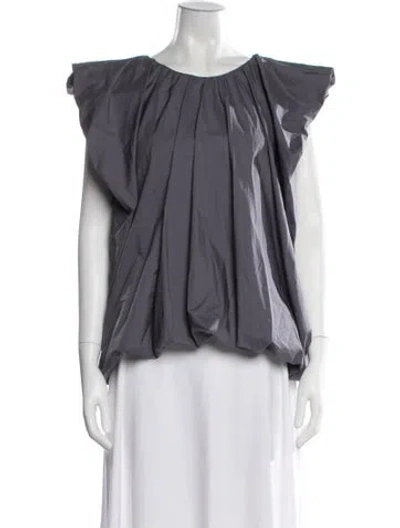 Pre-owned Sofie D'hoore Scoop Neck Sleeveless Top In Gray