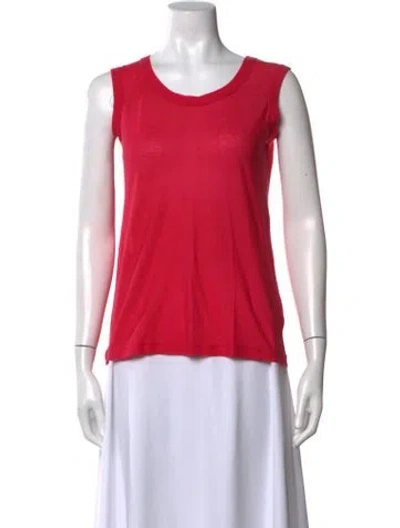 Pre-owned Sofie D'hoore Scoop Neck Sleeveless Top In Red