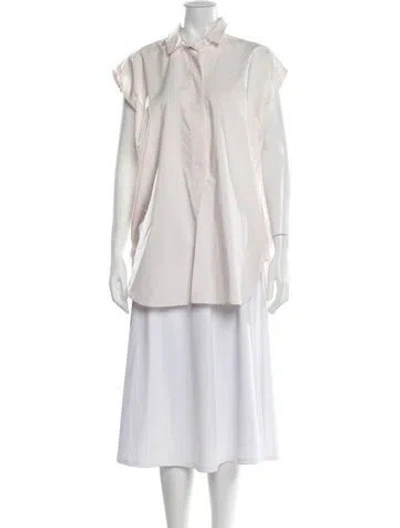 Pre-owned Sofie D'hoore Short Sleeve Button-up Top In Pink