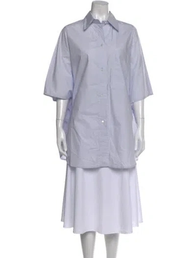 Pre-owned Sofie D'hoore Short Sleeve Button-up Top W/ Tags In Blue