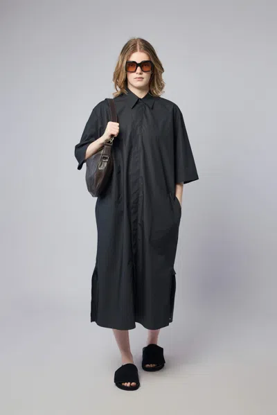 Sofie D'hoore Short Sleeve Shirt Dress With Pockets In Black