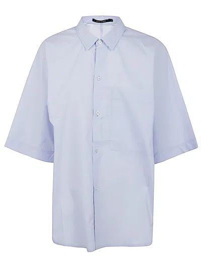 Sofie D'hoore Short Sleeve Shirt With Front Placket In Waterfall