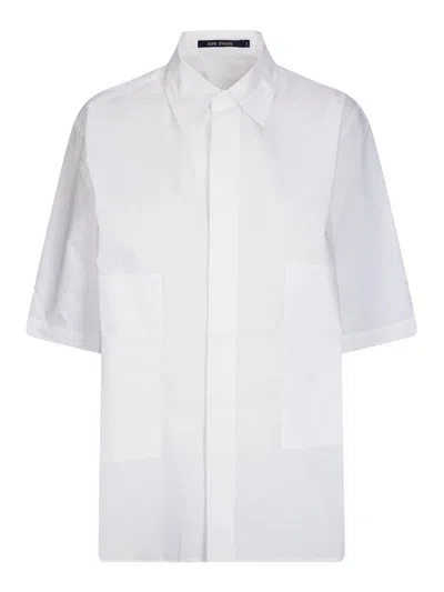Sofie D'hoore Short Sleeve Shirt With Hidden Closure In White