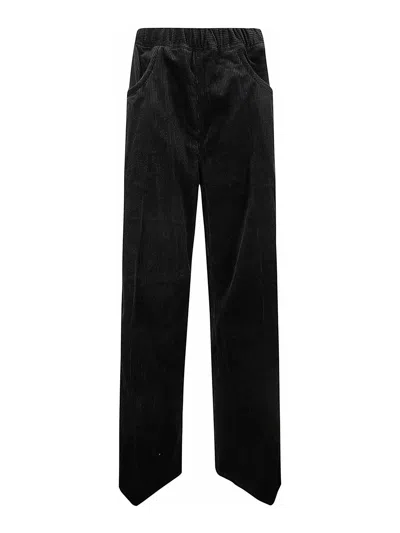 Sofie D'hoore Casual Wide Pants With Drawstring Waist In Black