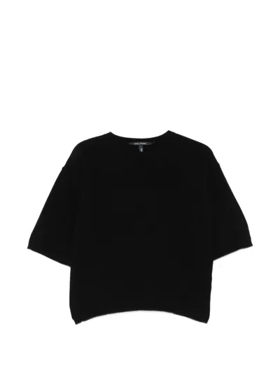 Sofie D'hoore Short-sleeve Crew-neck Sweater In Black