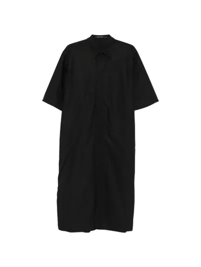 Sofie D'hoore Short-sleeve Shirt Midi Dress In Black