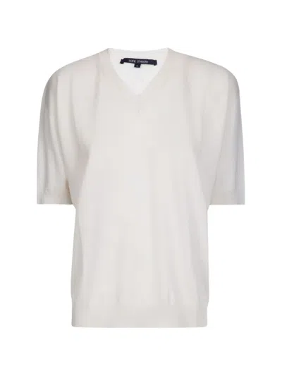 Sofie D'hoore Short-sleeve V-neck Top In White