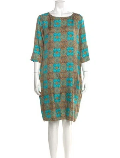 Pre-owned Sofie D'hoore Silk Knee-length Dress In Multicolor