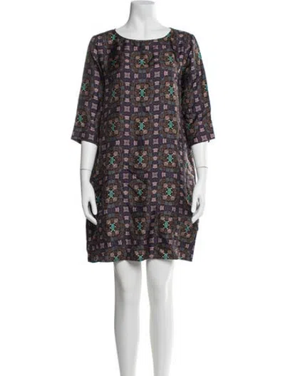Pre-owned Sofie D'hoore Silk Knee-length Dress In Multicolor