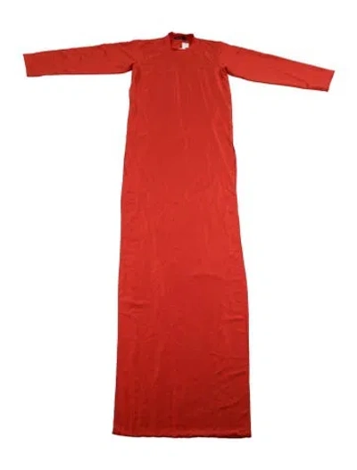 Pre-owned Sofie D'hoore Silk Long Dress W/ Tags In Orange