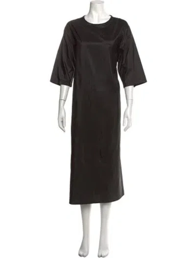 Pre-owned Sofie D'hoore Silk Midi Length Dress In Black