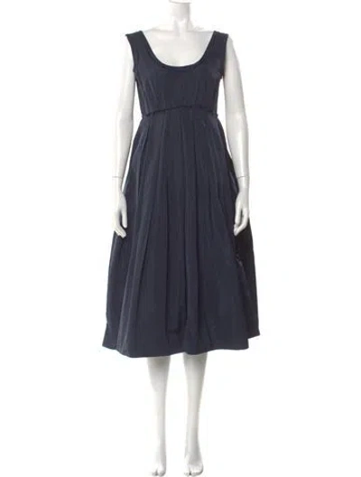 Pre-owned Sofie D'hoore Silk Midi Length Dress In Blue