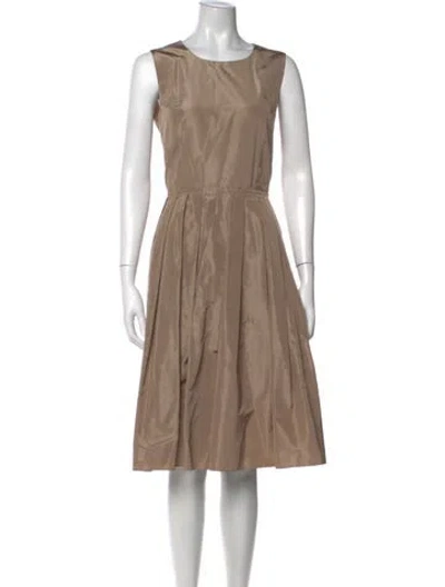 Pre-owned Sofie D'hoore Silk Midi Length Dress In Neutrals