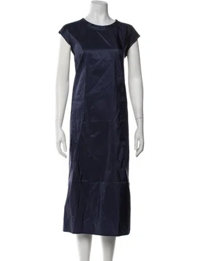 Pre-owned Sofie D'hoore Silk Midi Length Dress W/ Tags In Blue