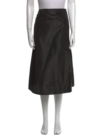 Pre-owned Sofie D'hoore Silk Midi Length Skirt In Black
