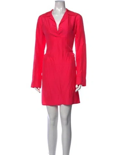 Pre-owned Sofie D'hoore Silk Mini Dress In Red