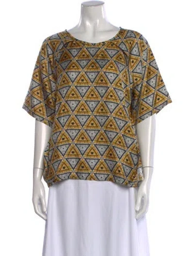 Pre-owned Sofie D'hoore Silk Patterned Top In Multicolor