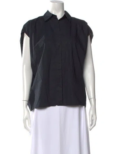 Pre-owned Sofie D'hoore Sleeveless Button-up Top In Black