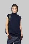 Sofie D'hoore Sleeveless Pullover High Neck In Blue