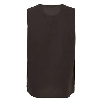 Sofie D'hoore Sleeveless Waxed Coated Tank Top In Black