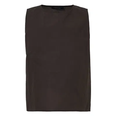 Sofie D'hoore Sleeveless Waxed Coated Tank Top In Black