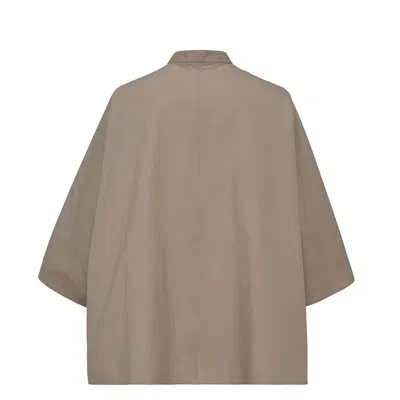 Sofie D'hoore Stand Collar With Bracelt Sleeve Top In Neutral