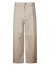 Sofie D'hoore Hammered Cotton Trousers With Straight-leg Silhouette In Grey