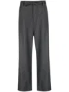 Sofie D'hoore Low Crotch Pants With Zip And Drawstring In Grey