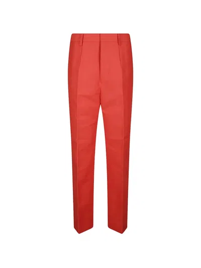 Sofie D'hoore Straight-leg Cotton Trousers In Red